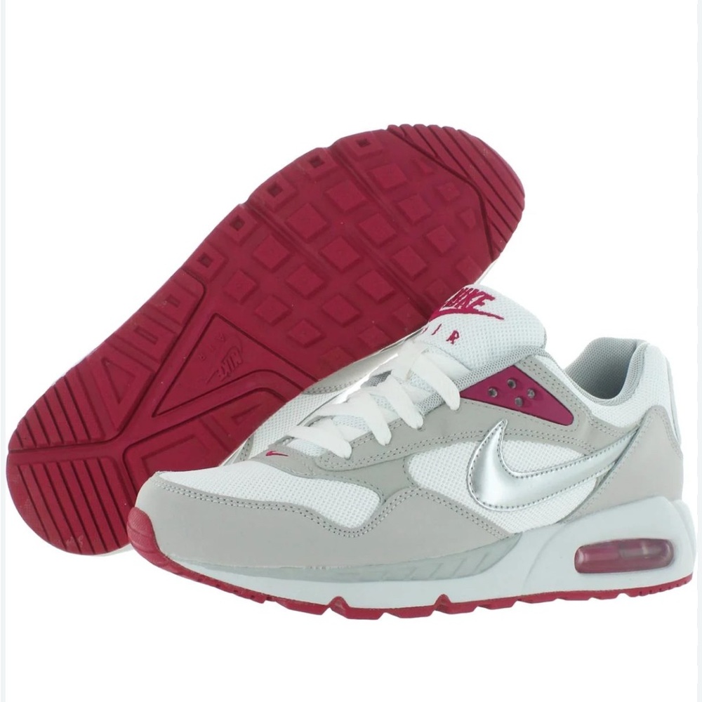 Nike Air Max White and Fuschia Sneakers